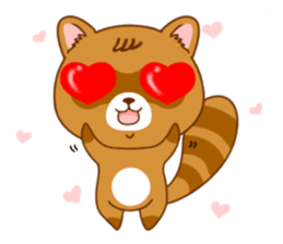Raccoon with 40 emotion or pattern sticker #8213288