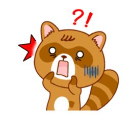 Raccoon with 40 emotion or pattern sticker #8213295