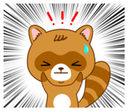 Raccoon with 40 emotion or pattern sticker #8213296