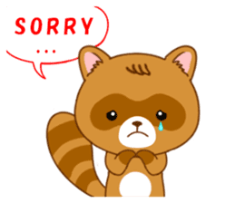 Raccoon with 40 emotion or pattern sticker #8213301