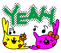 colorful POP rabbit&cat sticker #8213763