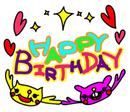 colorful POP rabbit&cat sticker #8213764