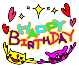 colorful POP rabbit&cat sticker #8213764