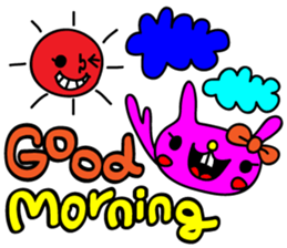 colorful POP rabbit&cat sticker #8213780