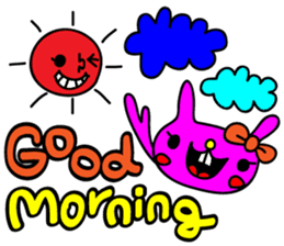 colorful POP rabbit&cat sticker #8213780