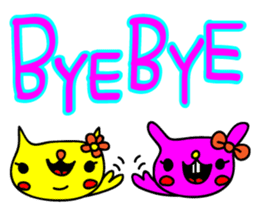 colorful POP rabbit&cat sticker #8213795