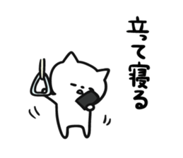 Intently sleepy cat 3 sticker #8214846