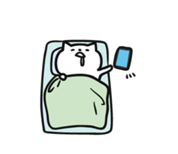 Intently sleepy cat 3 sticker #8214858