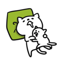 Intently sleepy cat 3 sticker #8214862