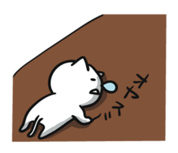 Intently sleepy cat 3 sticker #8214869