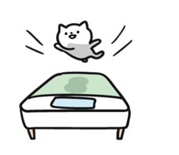 Intently sleepy cat 3 sticker #8214875