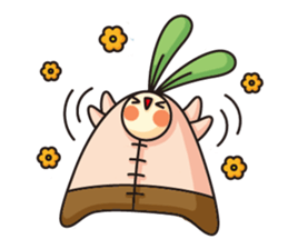 Observation journal of a rabbit leaf sticker #8215564