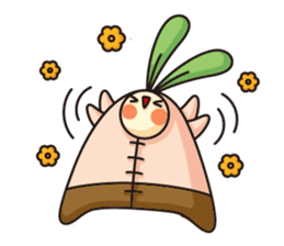 Observation journal of a rabbit leaf sticker #8215564