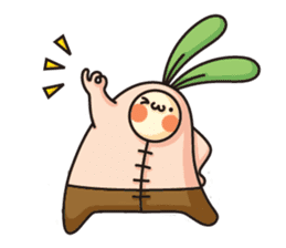 Observation journal of a rabbit leaf sticker #8215568