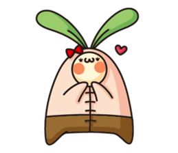 Observation journal of a rabbit leaf sticker #8215573