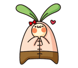 Observation journal of a rabbit leaf sticker #8215573