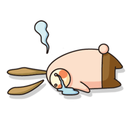 Observation journal of a rabbit leaf sticker #8215586