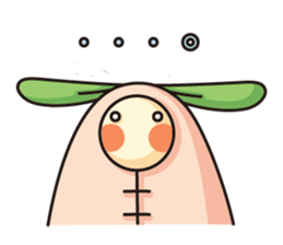 Observation journal of a rabbit leaf sticker #8215593