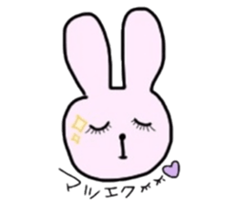 Lovely Rabbit Pinky and White sticker #8216879