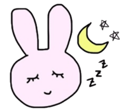 Lovely Rabbit Pinky and White sticker #8216882