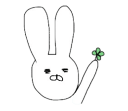 Lovely Rabbit Pinky and White sticker #8216886
