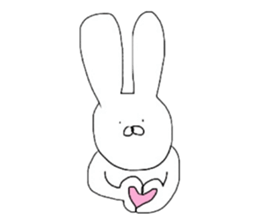 Lovely Rabbit Pinky and White sticker #8216889