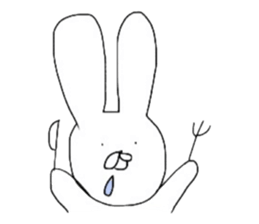 Lovely Rabbit Pinky and White sticker #8216892