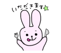 Lovely Rabbit Pinky and White sticker #8216893