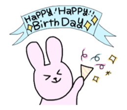 Lovely Rabbit Pinky and White sticker #8216897