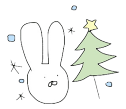 Lovely Rabbit Pinky and White sticker #8216898