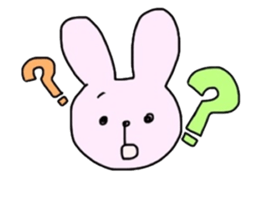 Lovely Rabbit Pinky and White sticker #8216899