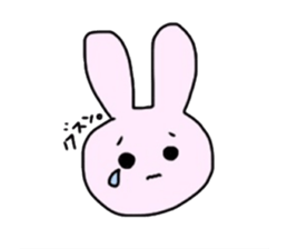 Lovely Rabbit Pinky and White sticker #8216904