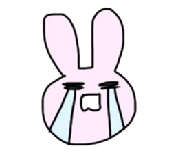 Lovely Rabbit Pinky and White sticker #8216905