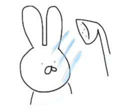 Lovely Rabbit Pinky and White sticker #8216906