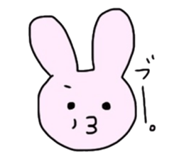 Lovely Rabbit Pinky and White sticker #8216907