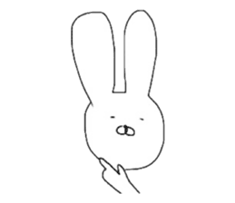 Lovely Rabbit Pinky and White sticker #8216909