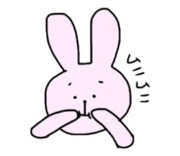 Lovely Rabbit Pinky and White sticker #8216910