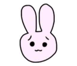 Lovely Rabbit Pinky and White sticker #8216913