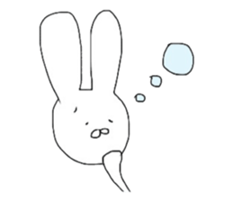 Lovely Rabbit Pinky and White sticker #8216914