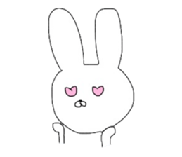 Lovely Rabbit Pinky and White sticker #8216915