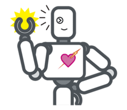 Robot? No, an action figure. sticker #8217081