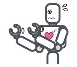 Robot? No, an action figure. sticker #8217092