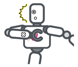 Robot? No, an action figure. sticker #8217093