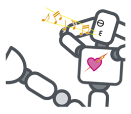 Robot? No, an action figure. sticker #8217100