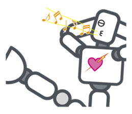 Robot? No, an action figure. sticker #8217100