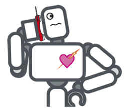 Robot? No, an action figure. sticker #8217102