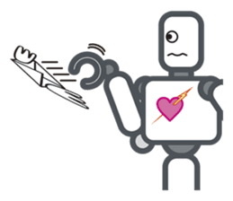 Robot? No, an action figure. sticker #8217103