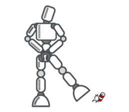 Robot? No, an action figure. sticker #8217107