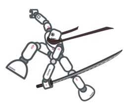 Robot? No, an action figure. sticker #8217115