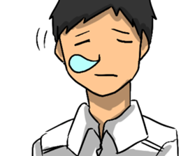 Sticker of the high school boy sticker #8219190